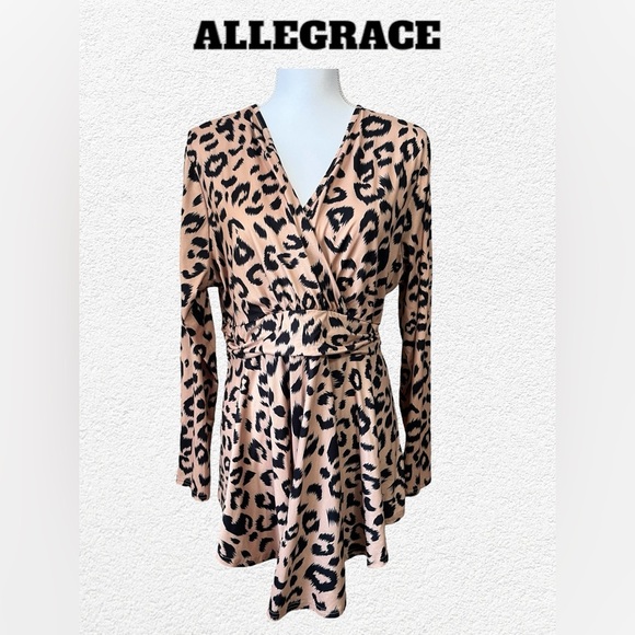 Allegrace | Plus Size Animal Print Blouse - Picture 1 of 7